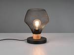 Tischlampe Nachttischlampe schwarz Holz Schwarz - Braun - Metall - Massivholz - Holzart/Dekor - 18 x 19 x 18 cm