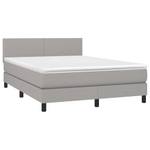 Boxspringbett 3017265-3 Hellgrau - 144 x 193 cm