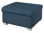 Polsterhocker Niko Klein Cord Blau