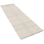 Teppich Kelim Läufer Wolle Lara Meliert Grau - 70 x 240 cm
