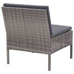 Garten-Lounge-Set Grau - Metall - Polyrattan - 60 x 35 x 60 cm