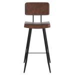 Tabouret de bar Texas (Lot de 2) Marron foncé