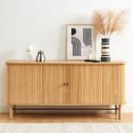 Buffet design Mati Marron - En partie en bois massif - 160 x 75 x 40 cm