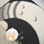 Tapis pour enfant Bonne nuit Lune Fibres synthétiques - Noir