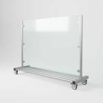 Windschutz mobil HLO-GUB3 Glas - Metall - 150 x 180 x 60 cm