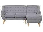 3-Sitzer Sofa MOTALA Grau - Hellgrau - Eiche Hell