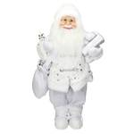 Weihnachtsmann Figur 24x14x47cm weiß Weiß