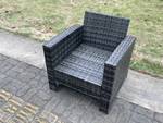 Sessel Gartenmöbel Rattan S 1er Grau - Polyrattan - 72 x 70 x 69 cm