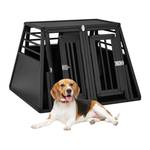 Hundebox Auto mit Trennwand Schwarz - Metall - 90 x 64 x 82 cm