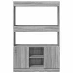 Highboard DE4530 Grau - Holzwerkstoff - 33 x 140 x 92 cm