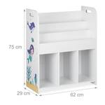 Etagère enfants pour livres et jouets Blanc - Bois manufacturé - 62 x 75 x 29 cm