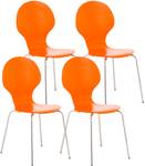 Besucherstuhl DIEGO 4er Set Orange