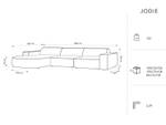 Ecksofa JODIE 4 Sitzplätze Dunkelgrün