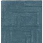 Tapis moderne pure laine tufté main ZEMA Bleu - 120 x 170 cm