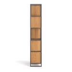 Frame-Bücherregal aus Eiche 3-reihig Braun - Massivholz - 122 x 200 x 38 cm
