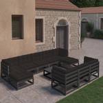 Salon de jardin (lot de 11) 3009746-2 Anthracite - Noir