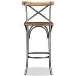 Barhocker Braun - Metall - Holzart/Dekor - 52 x 110 x 49 cm