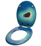 WC-Sitz mit Absenkautomatik Dream Island Blau - Holzwerkstoff - 38 x 6 x 47 cm