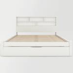 Lit double M071 Blanc - Bois manufacturé - 150 x 193 x 219 cm