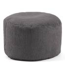 Pouf Hocker Sitzhocker Cord Ø 50cm Anthrazit - 50 x 30 x 50 cm