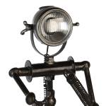 Lampe Metall Roboter Stehlampe antik
