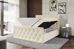 Boxspringbett - AMAY Beige - Breite: 120 cm - H3