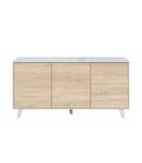 Buffet Zaiken Plus Blanc - Bois manufacturé - Matière plastique - 41 x 75 x 154 cm