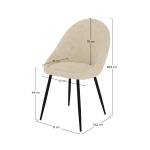 Chaise Rona (Lot de 2) Blanc - Textile - 51 x 82 x 53 cm