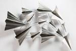 Wanddeko Metall Flug in die Freiheit Silber - Metall - 126 x 54 x 5 cm