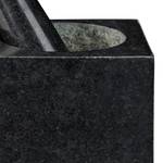 Mortier carré en granit avec pilon Noir - Gris - Pierre - 11 x 10 x 11 cm