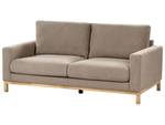 2-Sitzer Sofa SIGGARD Beige - Eiche Hell - Taupe