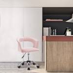 Bürohocker Conan Pink - Metall - Textil - 41 x 82 x 39 cm