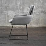 KAWOLA Stuhl VINCE Microfaser Kufenfuß Grau - Textil - 55 x 92 x 58 cm