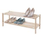 Schuhregal B52 Braun - Holzart/Dekor - Holz teilmassiv - 74 x 30 x 26 cm