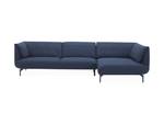 Sofa ANGELINA Blau - Textil - 153 x 76 x 255 cm