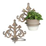 2x Supports pot de fleurs mural baroque Lot de 2