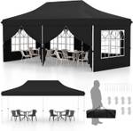 Faltpavillon ZB33675 Schwarz - Kunststoff - 300 x 316 x 600 cm