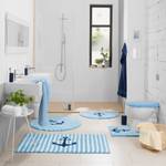 WC-Vorlage 148550 Blau - Textil - 50 x 2 x 50 cm