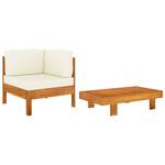 Garten-Sofa-Set (2-teilig) 3007925-6 Creme - 100 x 25 x 60 cm