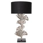 Tischlampe GINKGO Schwarz - Silber - Metall - Stein - Textil - 38 x 70 x 38 cm