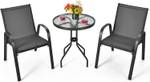 3tlg. Bistroset Grau - Metall - 67 x 83 x 55 cm