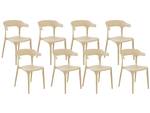 Esszimmerstuhl GUBBIO 8er Set Beige - 50 x 49 cm