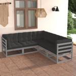 Garten-Lounge-Set (5-teilig) 3009817-2 Anthrazit - Grau