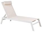 Chaise longue CATANIA Beige - Blanc