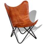 Stuhl 295619 Braun - Federn - Echtleder - 74 x 90 x 66 cm