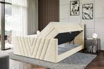 Boxspringbett ERNINA-Z KING Ecru - Breite: 160 cm