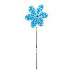 Windrad Blume Blau - Weiß - Kunststoff - Textil - 38 x 86 x 12 cm