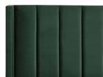 Lit double VILLETTE Noir - Vert foncé - Vert - Largeur : 205 cm