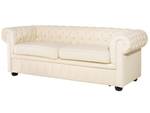 Chesterfield Sofa CHESTERFIELD 2-tlg Beige - Braun - Creme - 195 x 70 x 90 cm