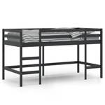 Kinderhochbett mit Leiter D5973 Schwarz - 80 x 200 cm